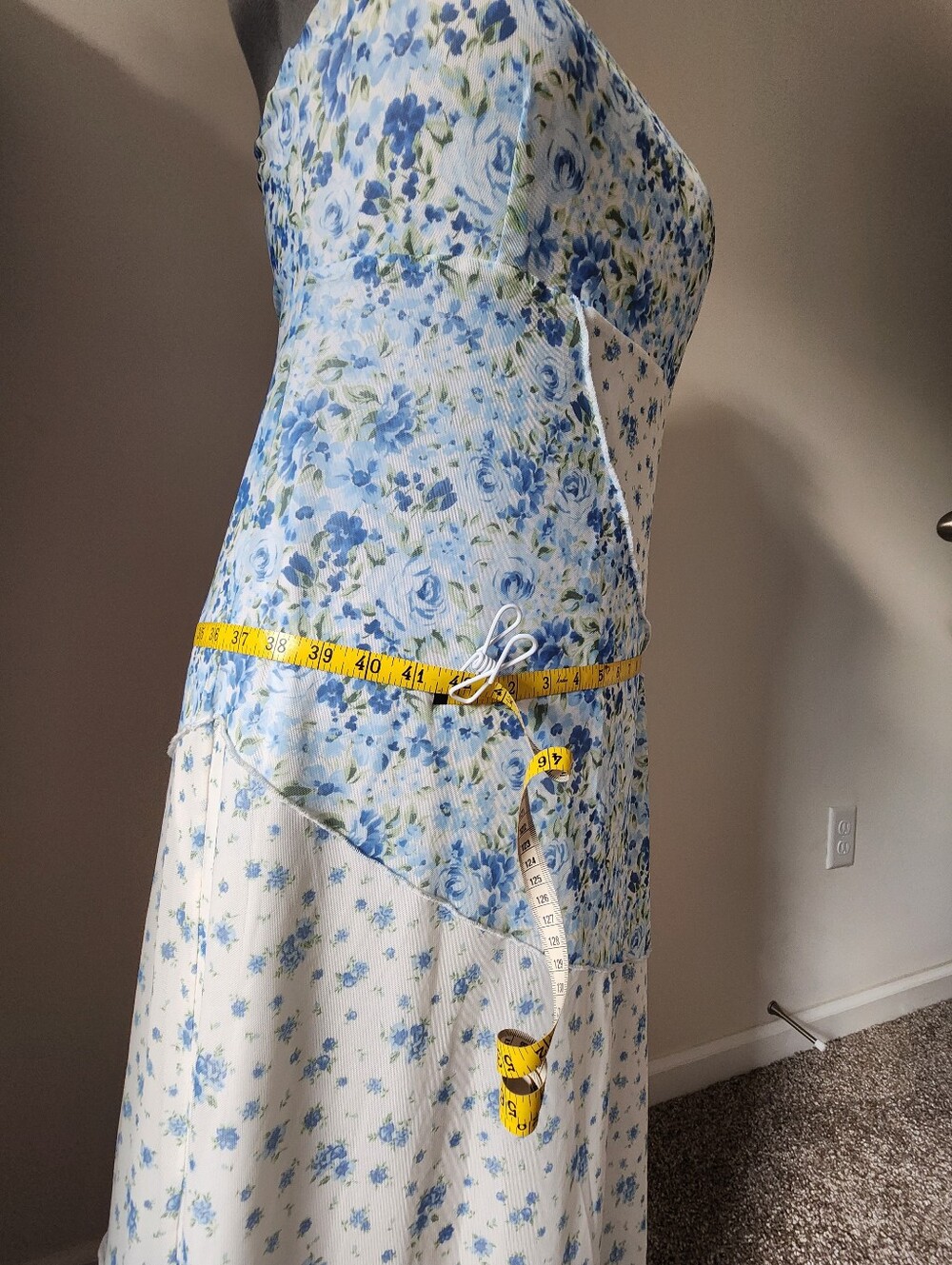 0X Arula Blue Floral Patchwork Maxi Dress - Picture 12 of 15